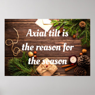 Ateist "Axial tilt är orsaken till säsongen" Poster