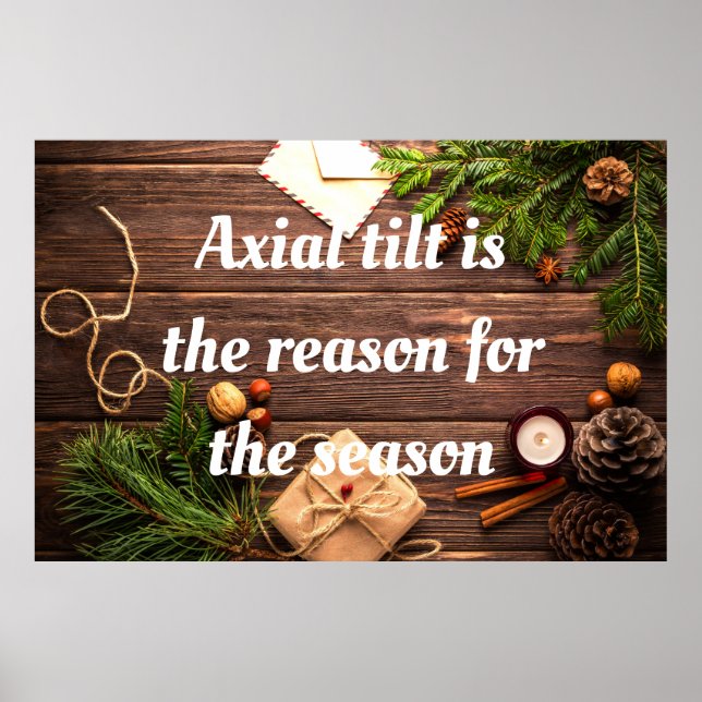 Ateist "Axial tilt är orsaken till säsongen" Poster (Framsidan)