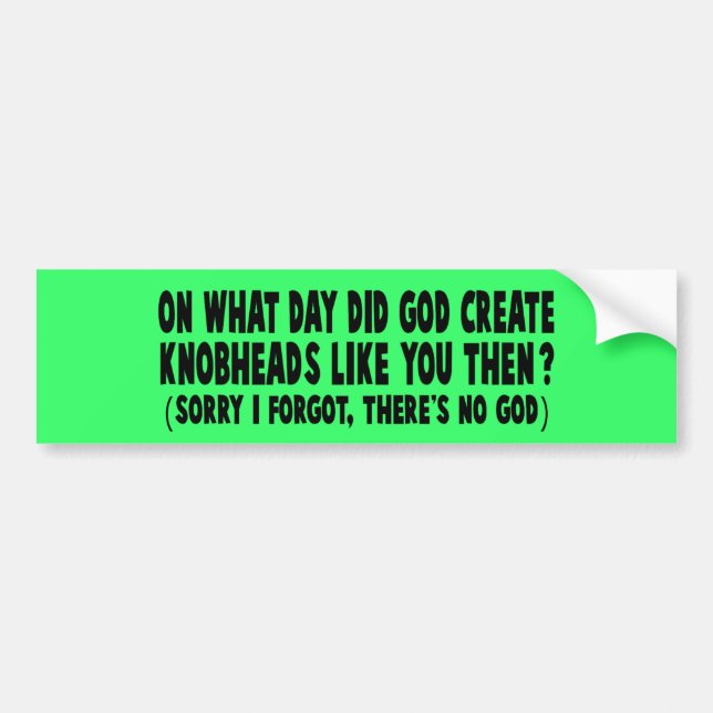 Ateist Bildekal (Framsidan)