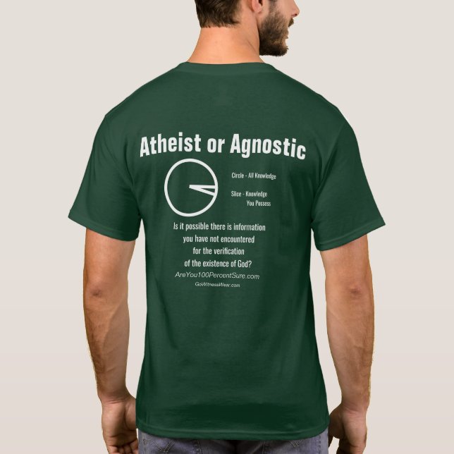 Ateist eller Agnostic T Shirt (Baksida)