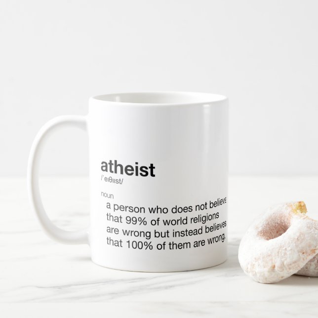Ateist-funny definition för Atheist Day Kaffemugg (Med munk)