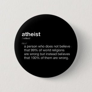 Ateist-funny definition för Atheist Day Knapp