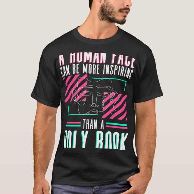 Ateist Funy Atheism som säger antikyrka T Shirt (Framsida)