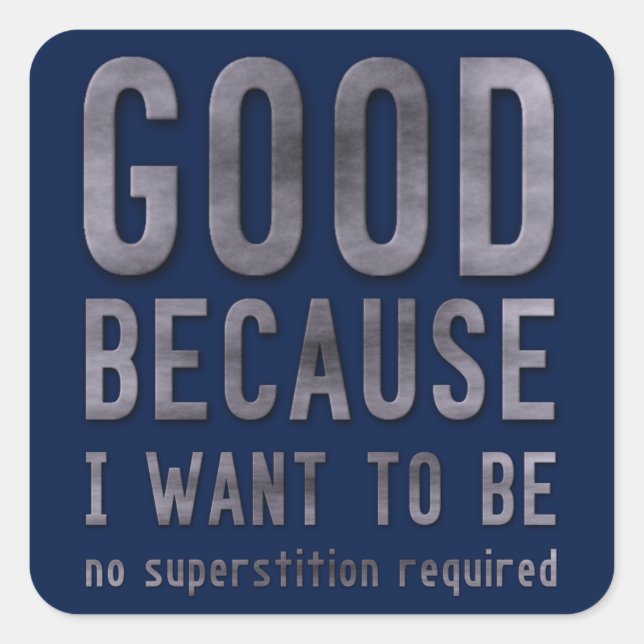 Ateist Fyrkantigt Klistermärke (Framsida)