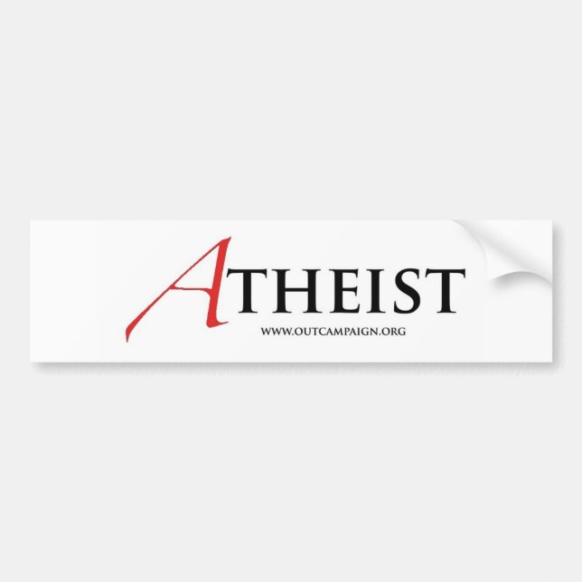 Ateist (scharlakansrött brev) bildekal (Framsidan)