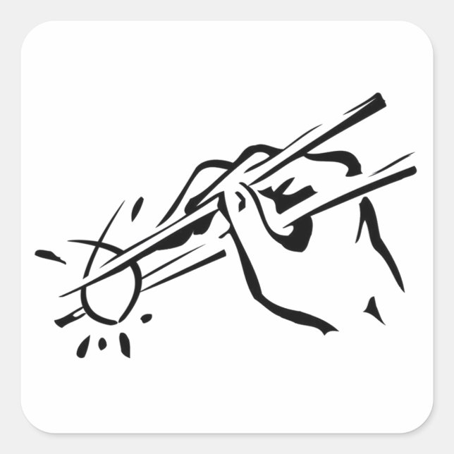 Ateist Sushi! (ichthys) Fyrkantigt Klistermärke (Framsida)