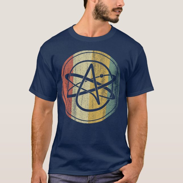 Ateist Symbol Agnostic Atheism Freethinker Funny T Shirt (Framsida)
