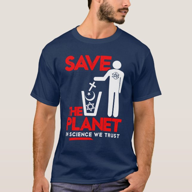 Ateist Symbol Agnostic Atheism Freethinker Funny T Shirt (Framsida)