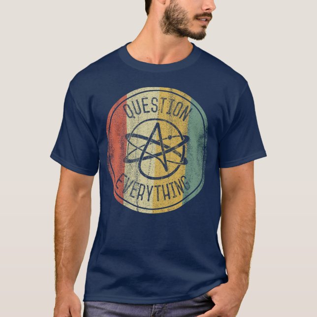 Ateist Symbol Agnostic Atheism Freethinker Funny T Shirt (Framsida)