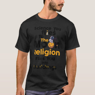 Ateist-vetenskapen i Humor flyger dig till Moo T Shirt