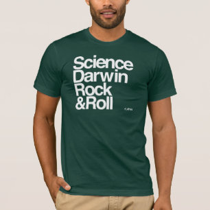 Ateist - vetenskapsdarwin sten - och - rulle t-shirt