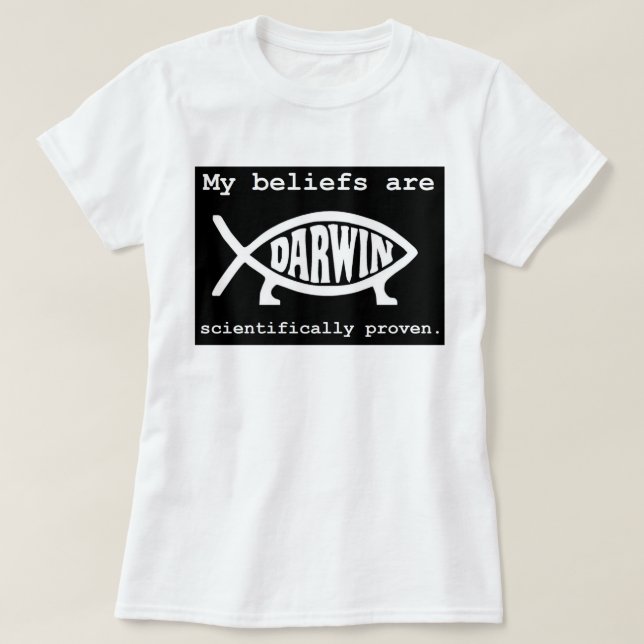 AteistDarwin T-tröja Tee Shirt (Design framsida)