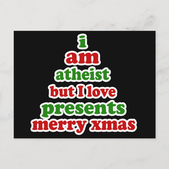 Ateistisk jul helg vykort (Framsida)
