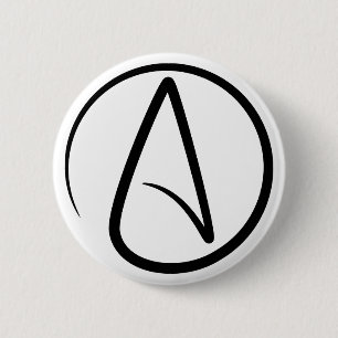 Ateistisk symbol - Ateistiskt tecken Knapp