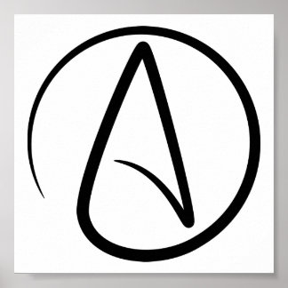 Ateistisk symbol - Ateistiskt tecken Poster