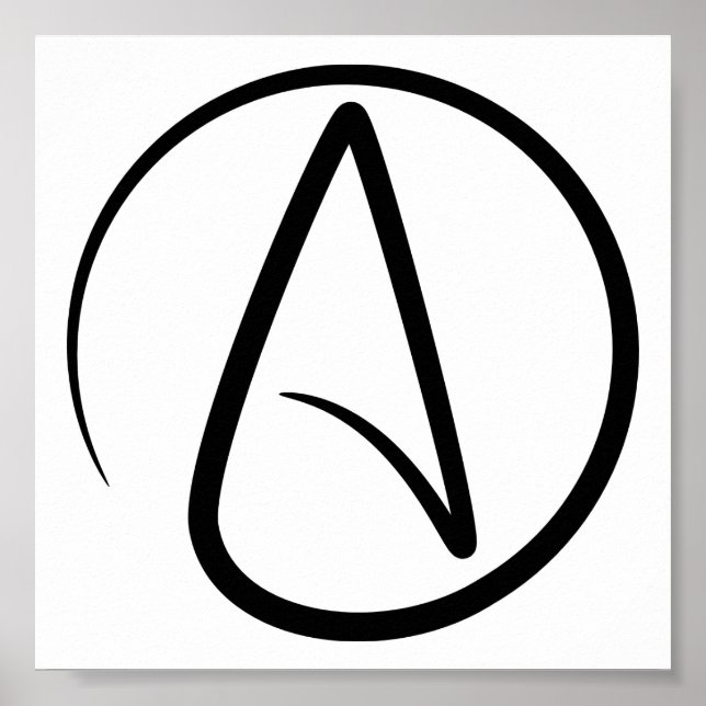 Ateistisk symbol - Ateistiskt tecken Poster (Framsidan)