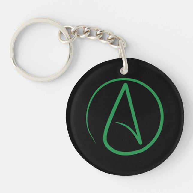 Ateistisk symbol: Grönt på svart (Framsidan)