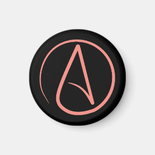 Ateistisk symbol: korall på svart magnet