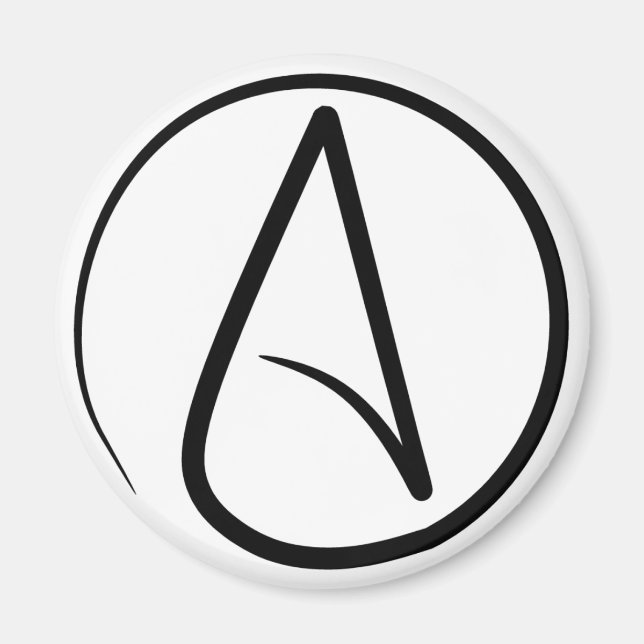 Ateistisk symbol - magnet (Framsidan)