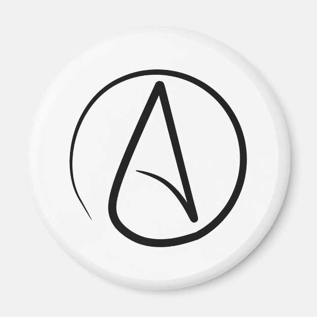 Ateistisk symbol - magnet (Framsidan)