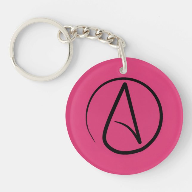 Ateistisk symbol: svart på fuchsia (Framsidan)
