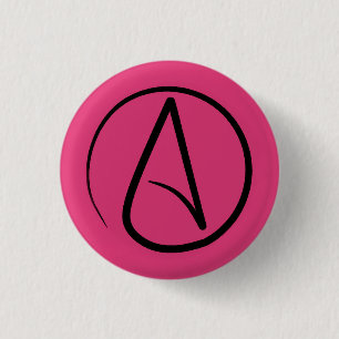 Ateistisk symbol: svart på fuchsia knapp