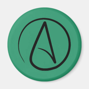 Ateistisk symbol: svart på grönt magnet