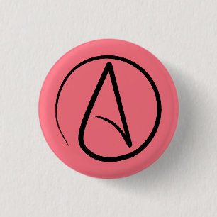 Ateistisk symbol: svart på korall knapp