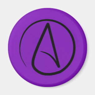 Ateistisk symbol: svart på lila magnet
