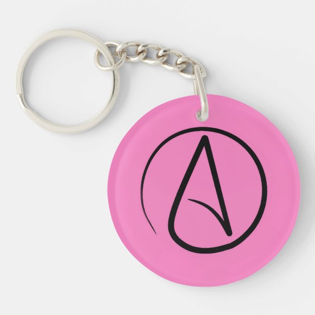 Ateistisk symbol: svart på ljus rosa (Framsidan)