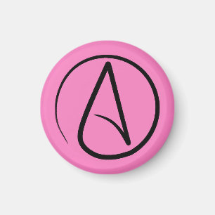 Ateistisk symbol: svart på ljus rosa magnet