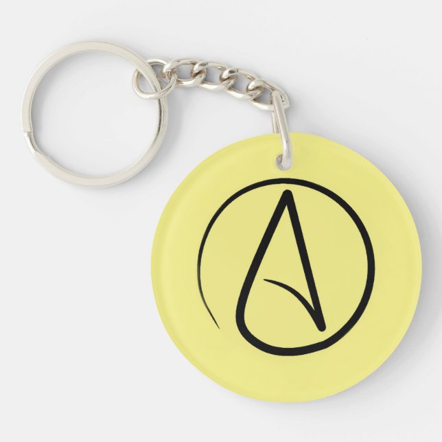 Ateistisk symbol: svart på ljusets gult (Framsidan)
