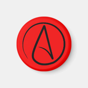 Ateistisk symbol: svart på rött magnet