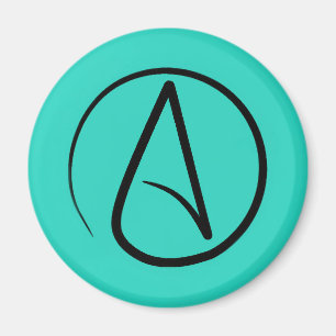 Ateistisk symbol: svart på verdigris magnet