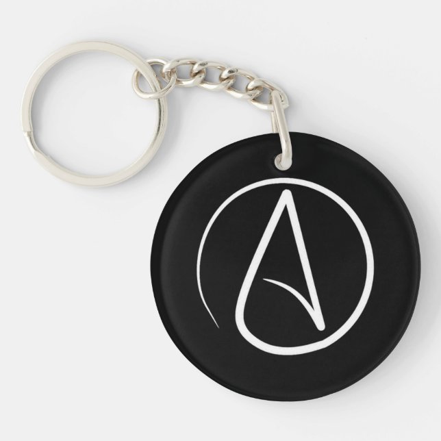 Ateistisk symbol: vit på svart (Framsidan)
