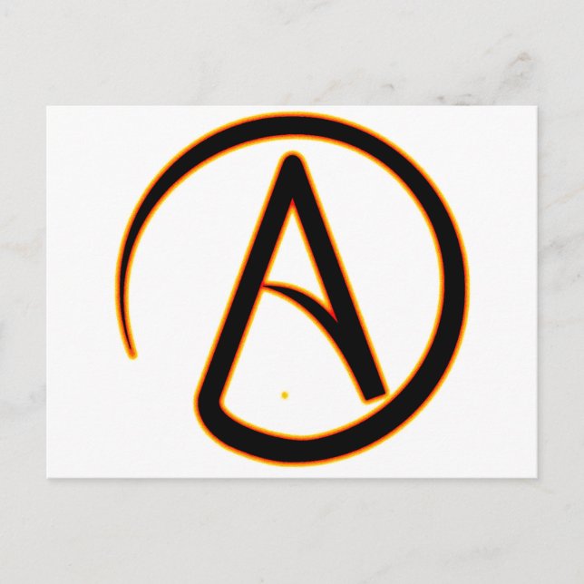Ateistisk symbol vykort (Framsida)