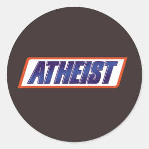 Ateistisk teism Parody Runt Klistermärke