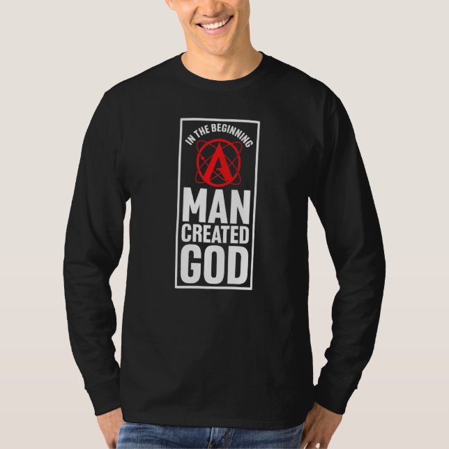 Ateistisk teism - symbol för agnostisk antireligiö t shirt (Framsida)