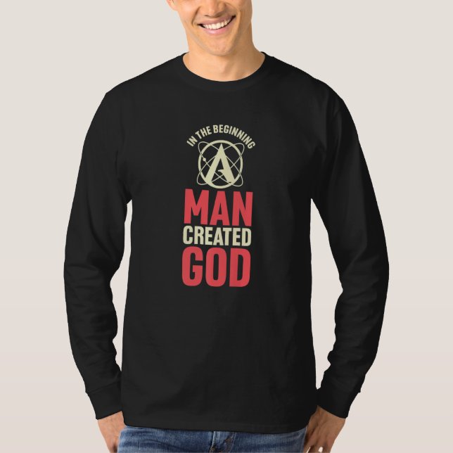 Ateistisk teism - symbol för agnostisk antireligiö t shirt (Framsida)