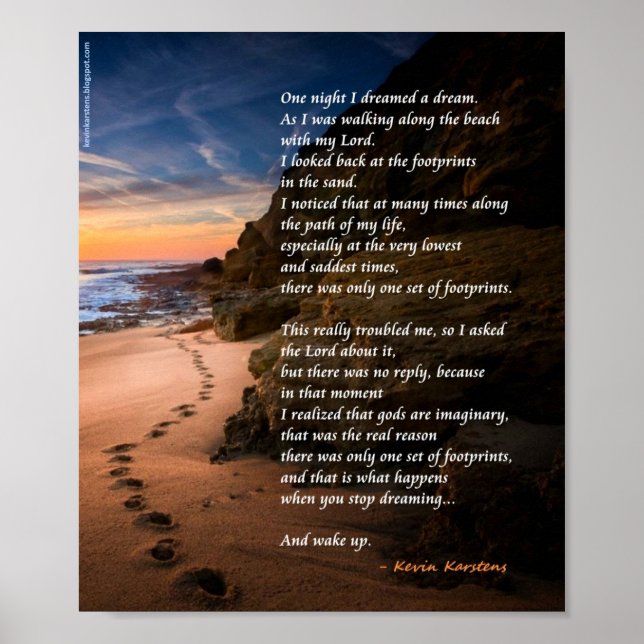 Ateistiska fotavtryck poster (Framsidan)