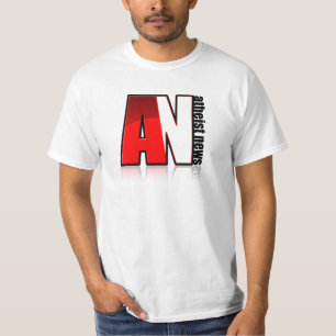 Ateistnyheterna kvadrerar logotypen - vit tröja