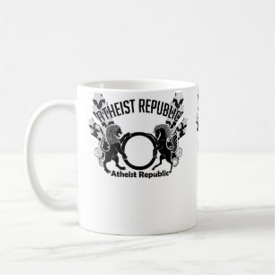 Ateistrepublikens logotyp stjärnfall kaffemugg