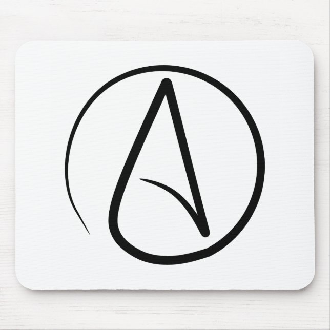 Ateistsymbol Mousepad Musmatta (Framsidan)
