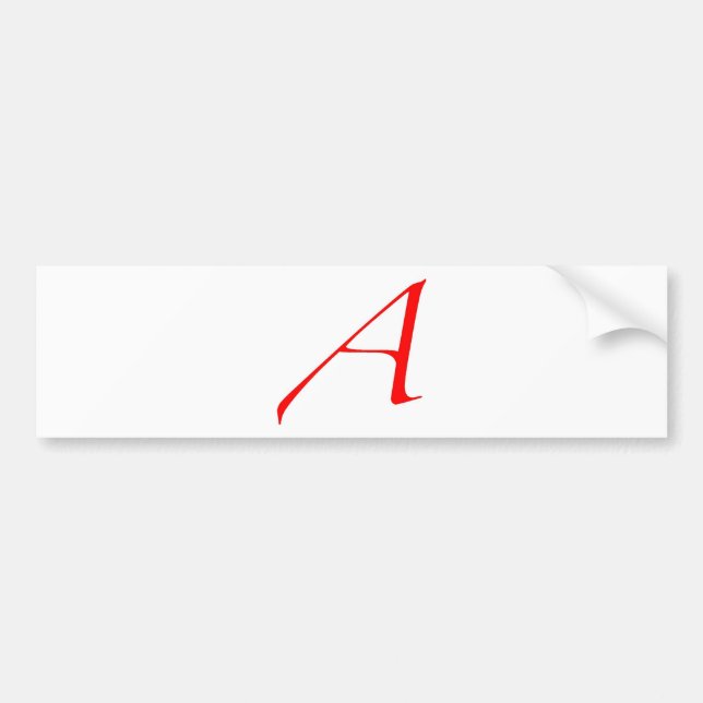 Ateistsymbol (rött A) Bildekal (Framsidan)