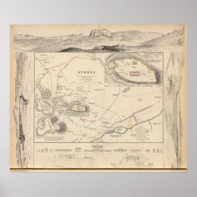 Aten, Akropolis Poster (Framsidan)