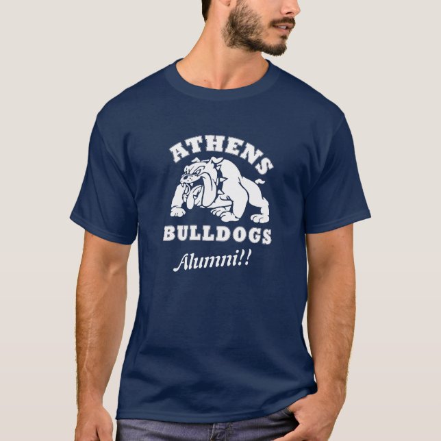 Aten Bulldog Alumni-mannen är inte skjorta T Shirt (Framsida)