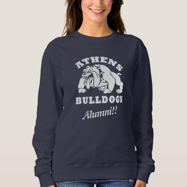 Aten Bulldog Alumni! Womans tröskel T Shirt (Framsida)