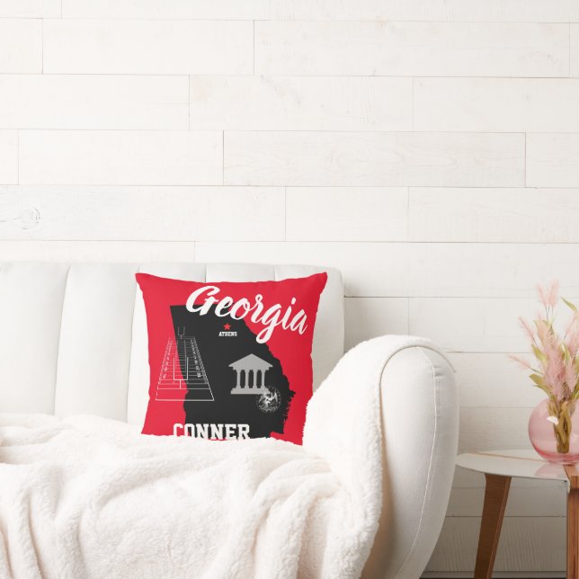 Aten Georgia Black och Red Dekorativ kudde (Soffa)