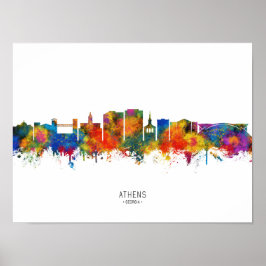 Aten Georgia Skyline Poster