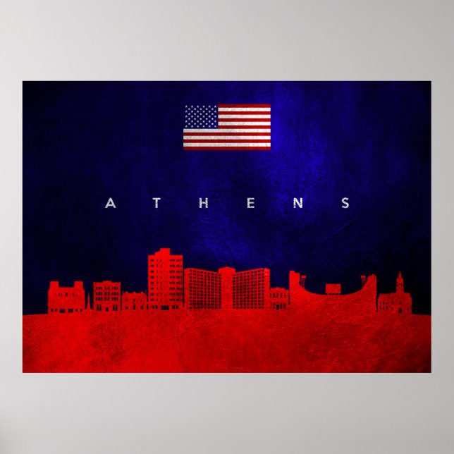 Aten Georgia Skyline Poster (Framsidan)